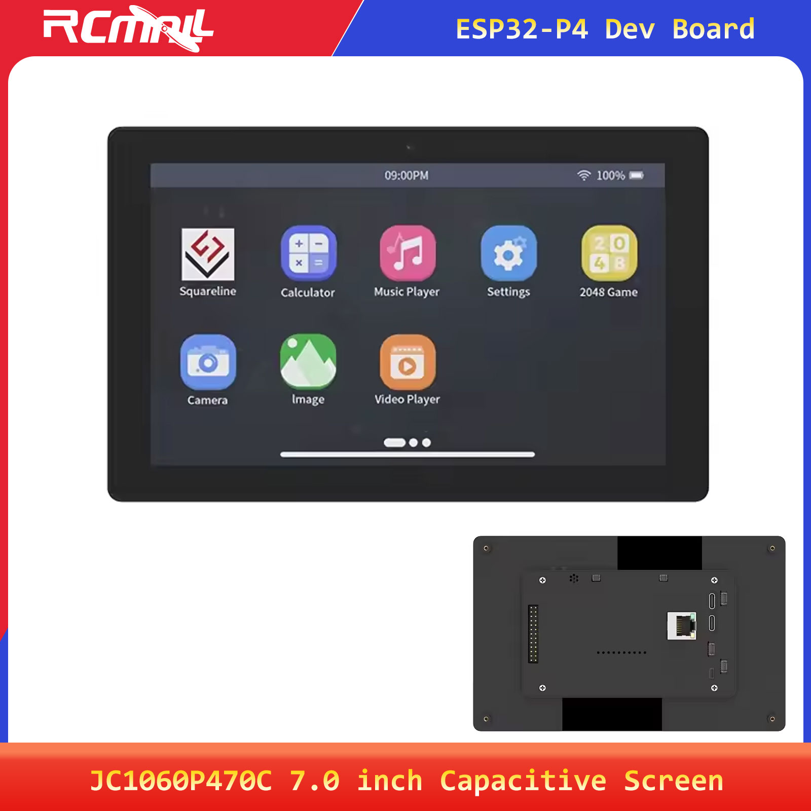 Smart Home Esp32 - JC1060P470C 7.0inch 1024x600 IPS Capacitive Touch