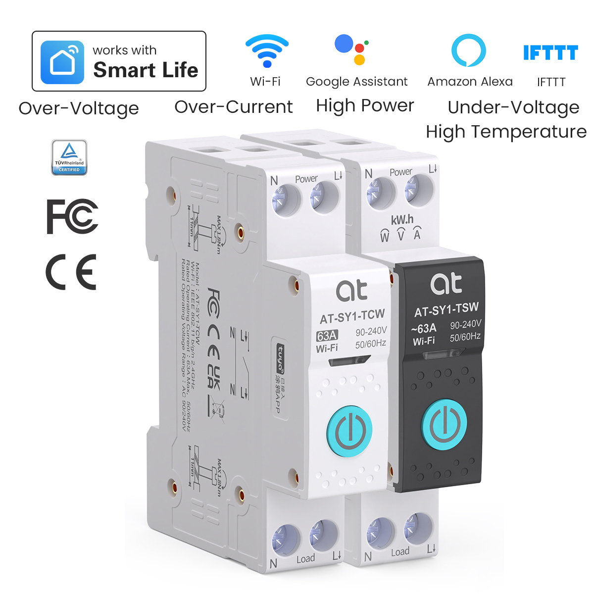 Smart Energy Monitor - Tuya WiFi Circuit Breaker Smart 1P+N