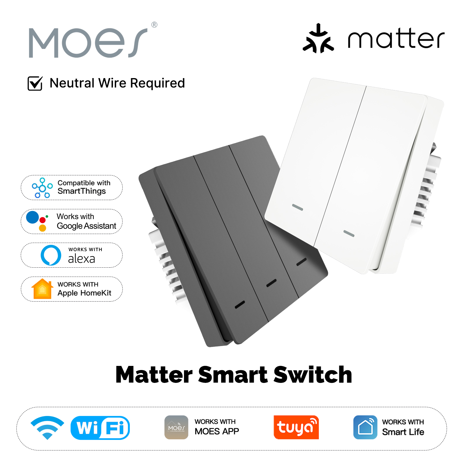 Smart Home Remote Control - MOES Matter Tuya WiFi Smart Light