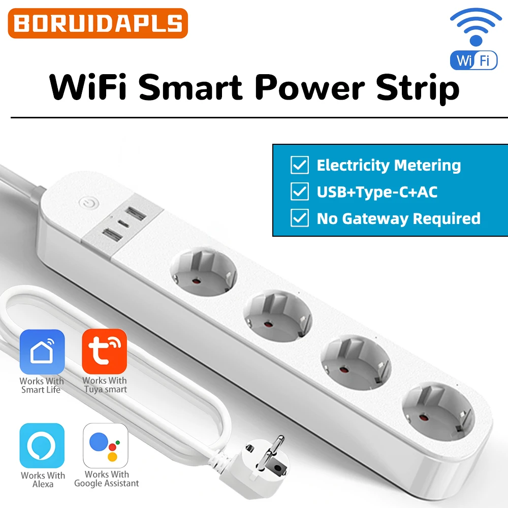 Smart Home Or Smart Home - BORUIDAPLS EU Plug WiFi Smart Power