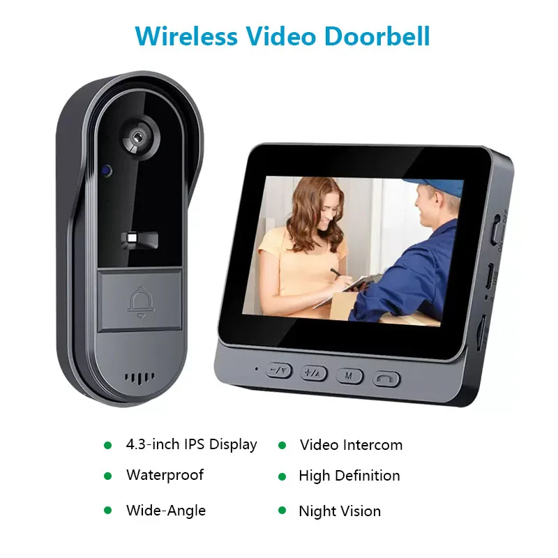 Smart Home Outdoor Camera - Outdoor Wireless Intercom Doorbell Night Vision