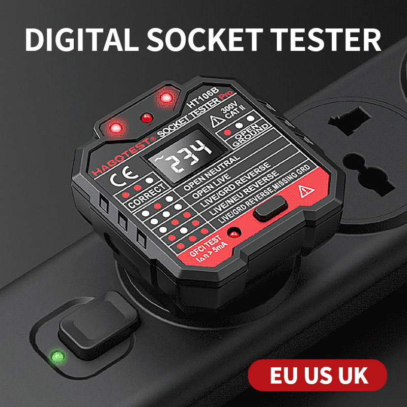 HT106 Digital Socket Tester Pr - Smart Home Europe ulasan dan harga