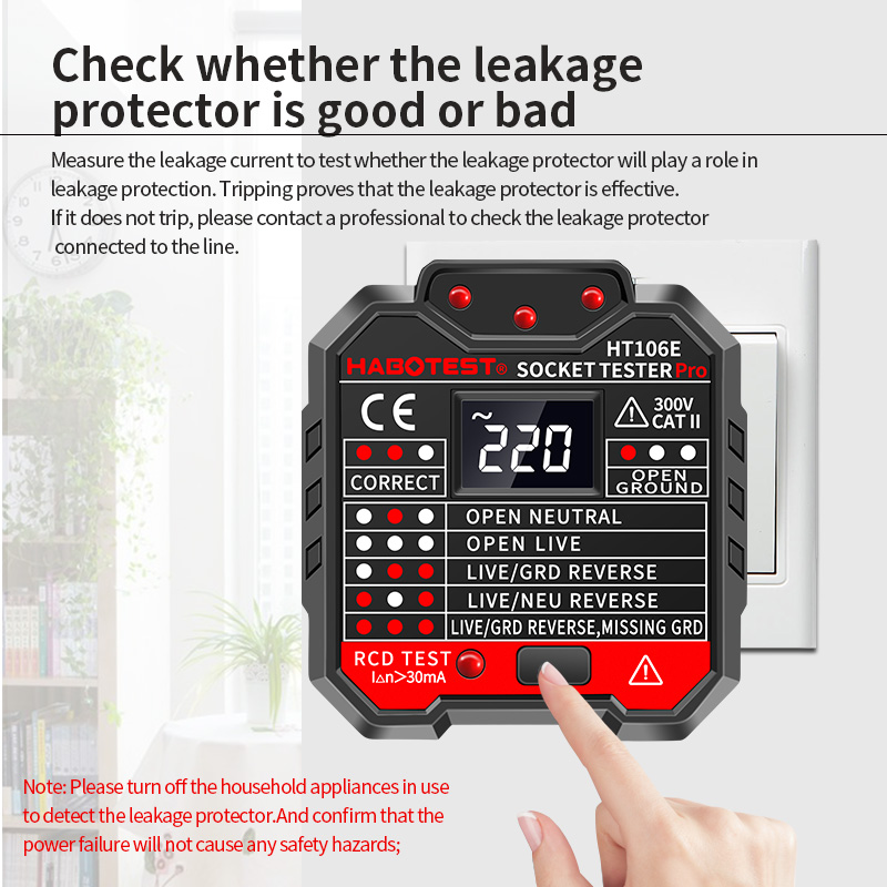 HT106 Digital Socket Tester Pr - Smart Home Europe ulasan dan harga