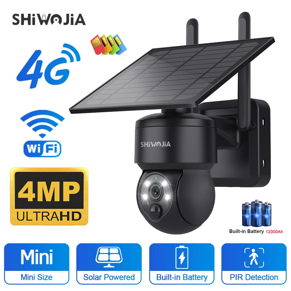 SHIWOJIA WIFI Wireless PTZ Sol - Smart Home Outdoor Camera ulasan dan harga