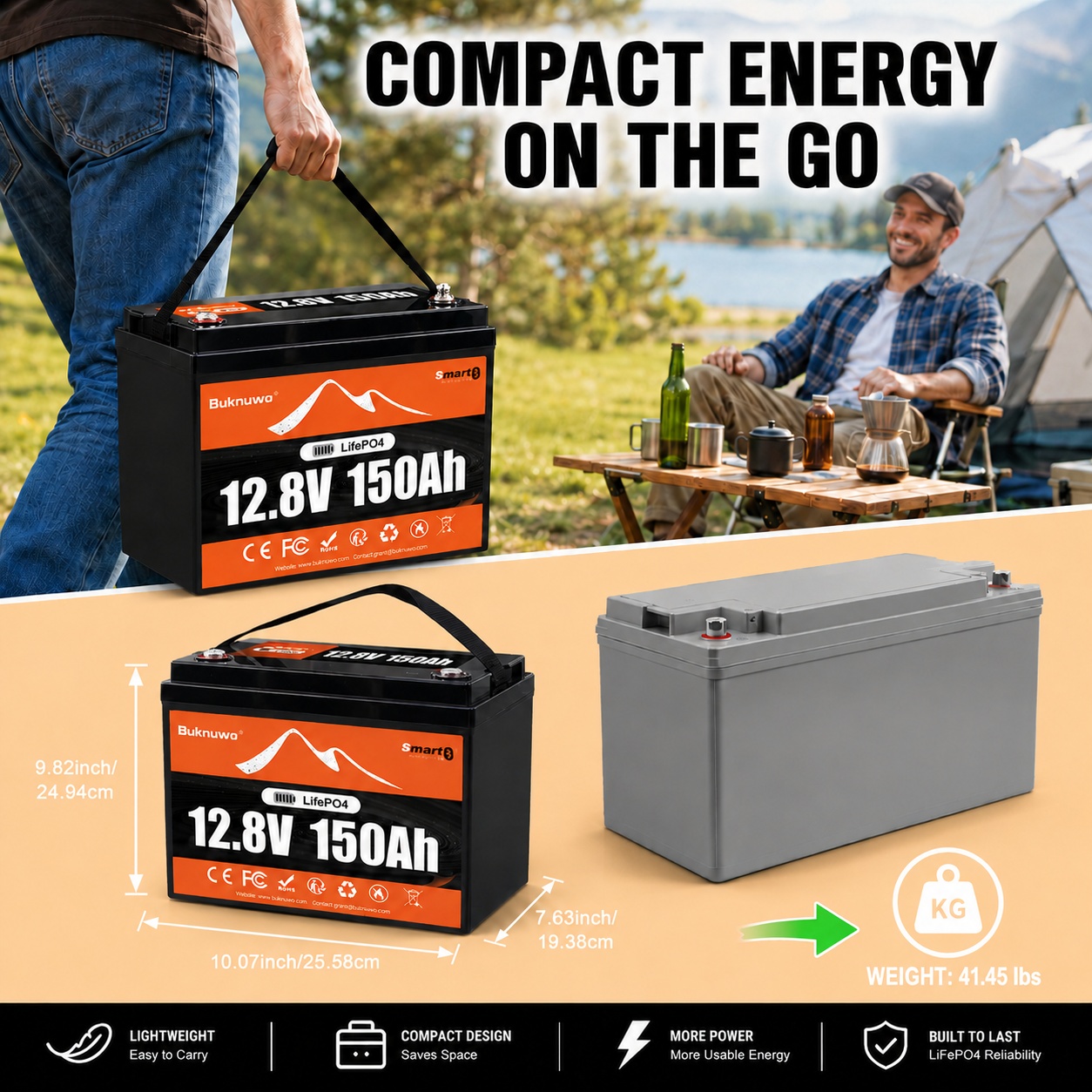 Buknuwo Smart 12V/12.8V 150Ah  - Upgrade Smart Home ulasan dan harga