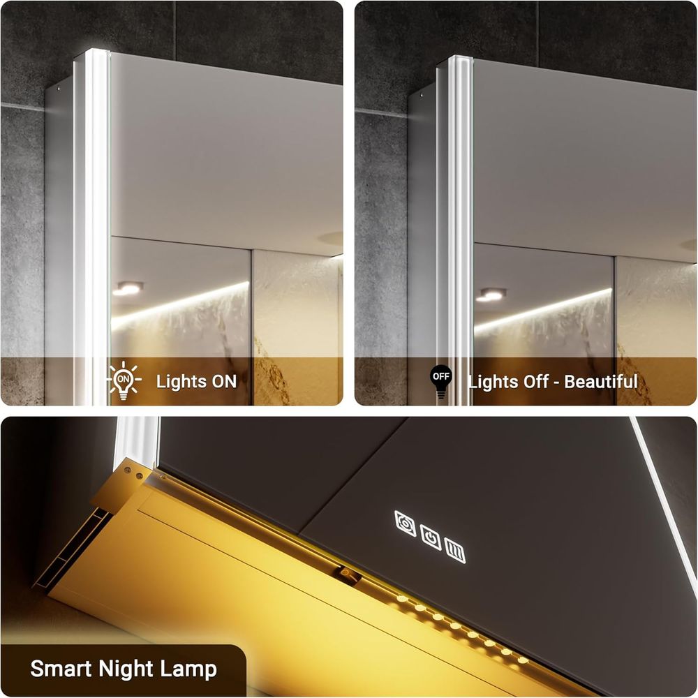 20x32 Lighted Medicine Cabinet - Smart Home Or Smart Home ulasan dan harga