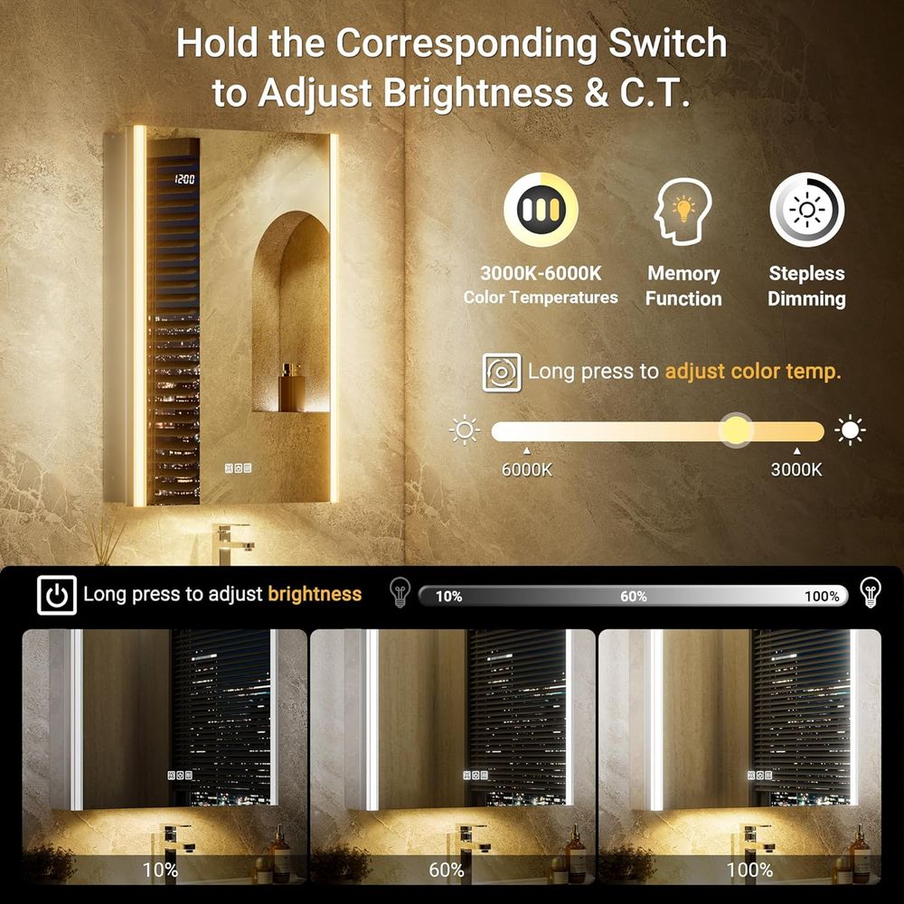20x32 Lighted Medicine Cabinet - Smart Home Or Smart Home ulasan dan harga
