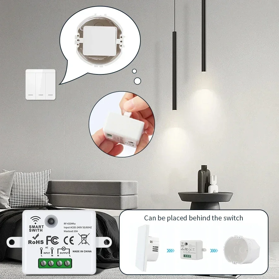 RF 433MHz Wireless Remote Cont - Smart Home Remote Control ulasan dan harga