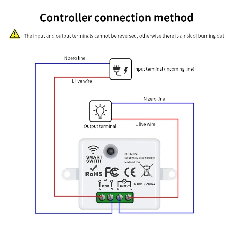 RF 433MHz Wireless Remote Cont - Smart Home Remote Control ulasan dan harga