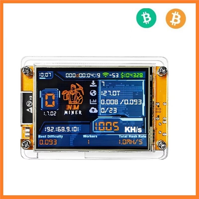 6X 1000KH/S Nmminer Nerdminer+ - Upgrade Smart Home ulasan dan harga