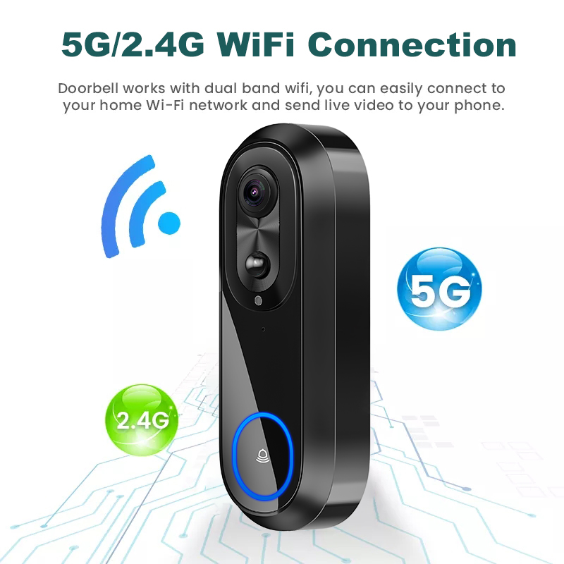 5G 2.4G WiFi Video Doorbell 10 - Wifi Doorbell Camera ulasan dan harga