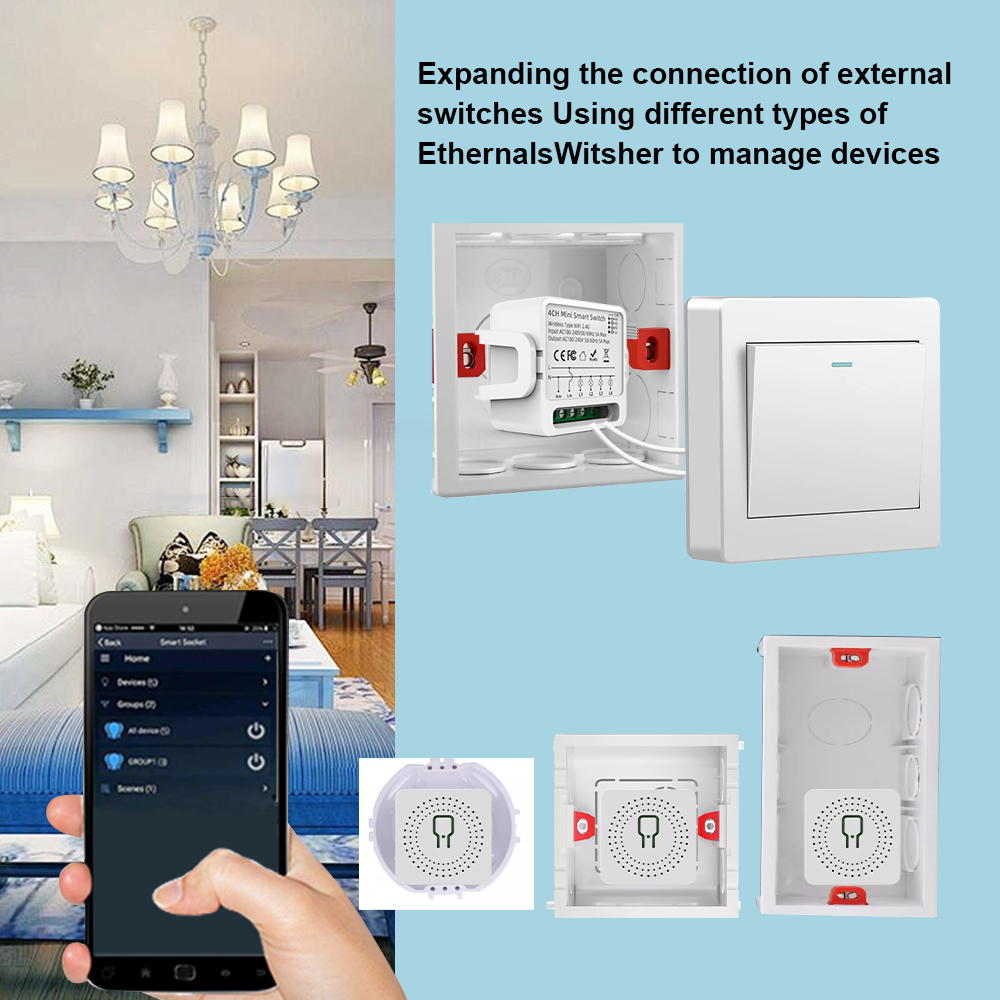 Tuya WiFi Smart Switch 1/2/3/4 - Smart Home Sistem ulasan dan harga
