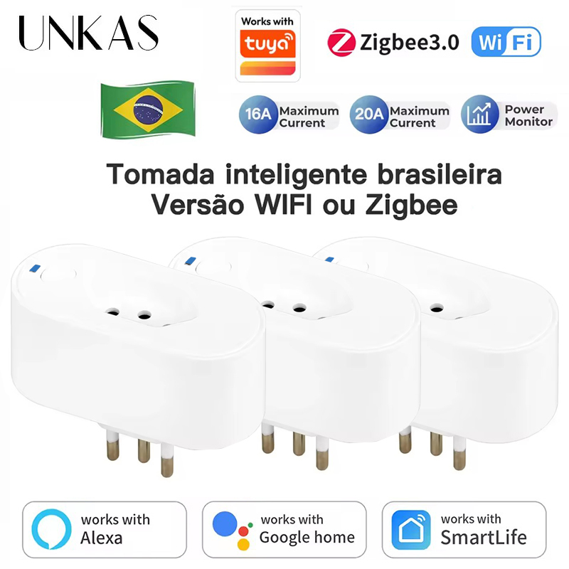 UNKAS Works with Tuya Brazil P - Smart Home Or Smart Home ulasan dan harga