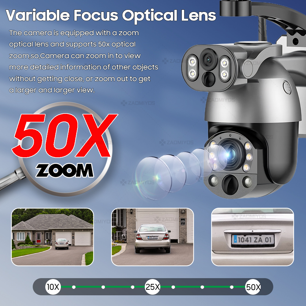 4K 50X ZOOM 10MP Solar Camera  - Smart Home Outdoor Camera ulasan dan harga