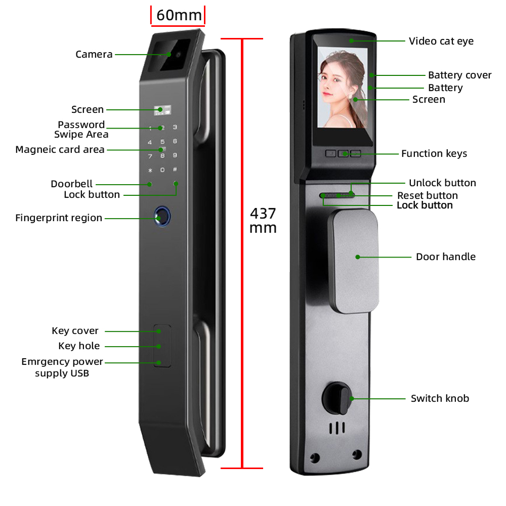 RAYKUBE DF14 Tuya WiFi 3D Face - Wifi Doorbell Camera ulasan dan harga