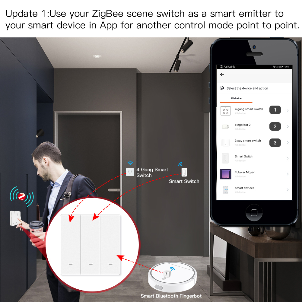 MOES Tuya ZigBee Scene Switch  - Smart Home Remote Control ulasan dan harga
