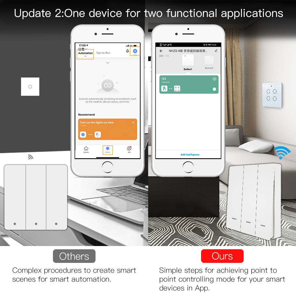 MOES Tuya ZigBee Scene Switch  - Smart Home Remote Control ulasan dan harga