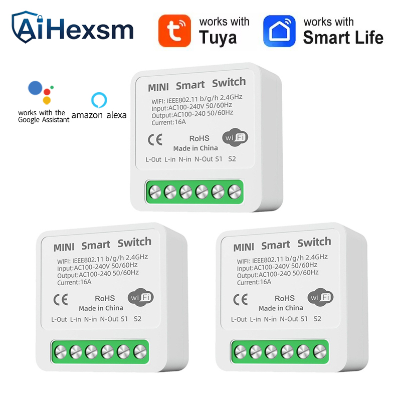 16A Tuya WiFi Smart Switch 2-w - Smart Energy Monitor ulasan dan harga