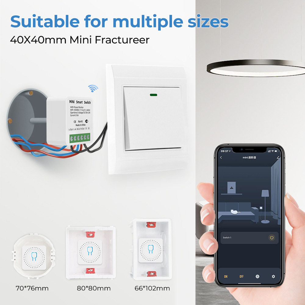 16A Tuya WiFi Smart Switch 2-w - Smart Energy Monitor ulasan dan harga