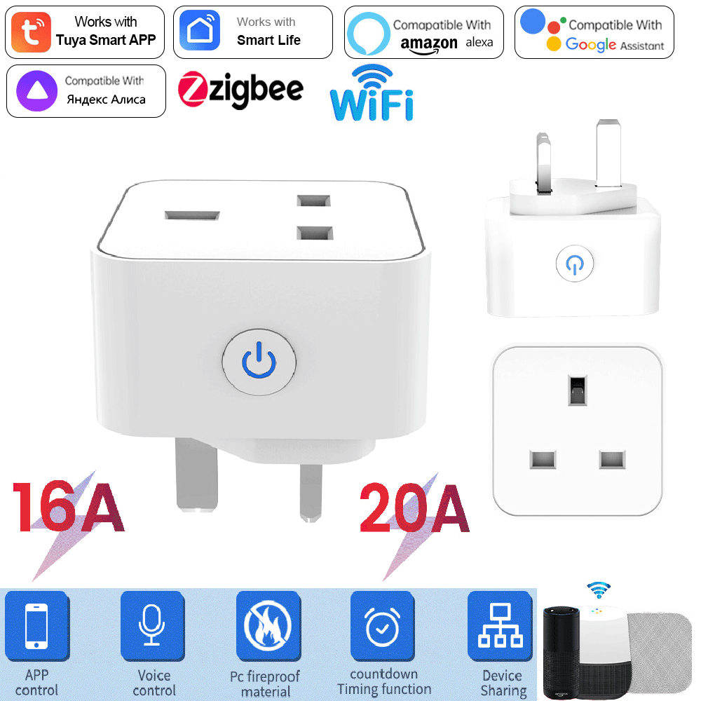 Tuya Smart Socket 16A/20A WiFi - Smart Home Or Smart Home ulasan dan harga