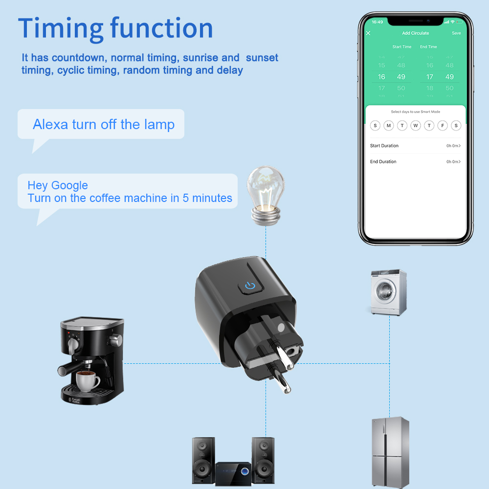 Tuya Smart Socket WiFi Remote  - Smart Energy Monitor ulasan dan harga