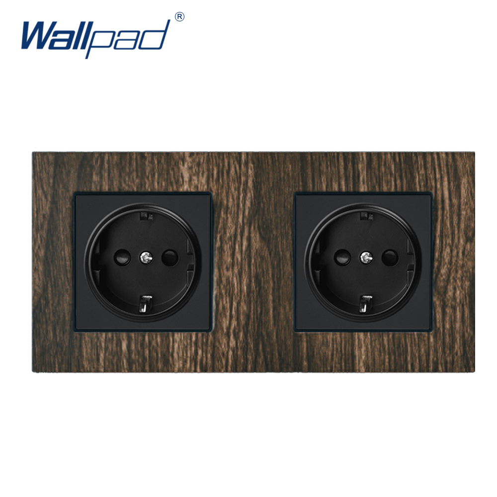 Wood Design EU Socket Wallpad  - Smart Home Or Smart Home ulasan dan harga