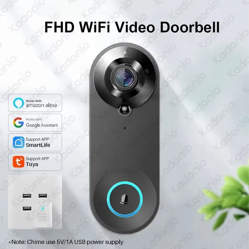 Kadonio 1080P WiFi Video Door  - Wifi Doorbell Camera ulasan dan harga