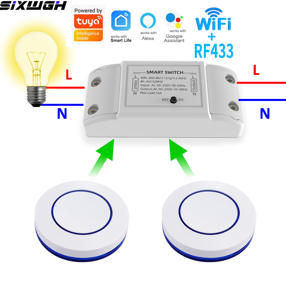 16A WiFi Tuya Smart Switch Wir - Smart Home Remote Control ulasan dan harga