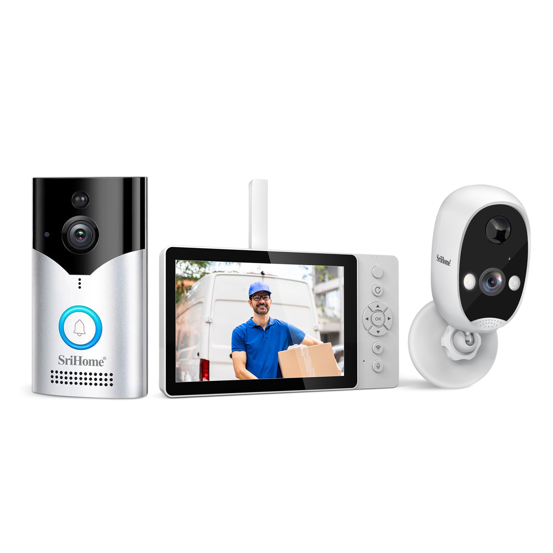 Srihome SH054+DH008 4MP 1400P  - Wifi Doorbell Camera ulasan dan harga