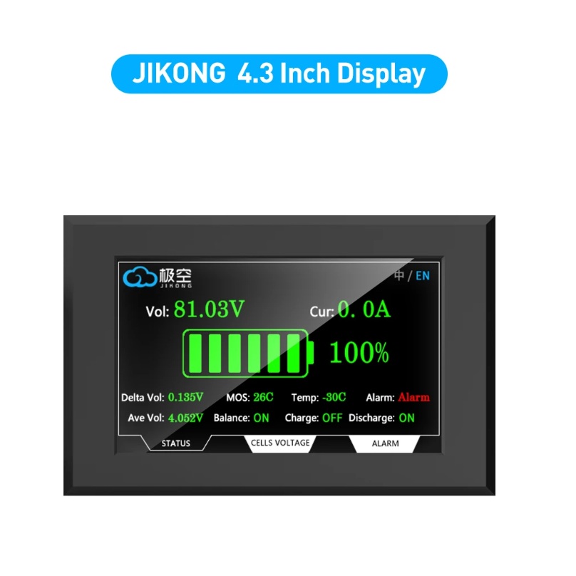 JK BMS RS485 CAN Module 4.3 LC - Smart Energy Monitor ulasan dan harga