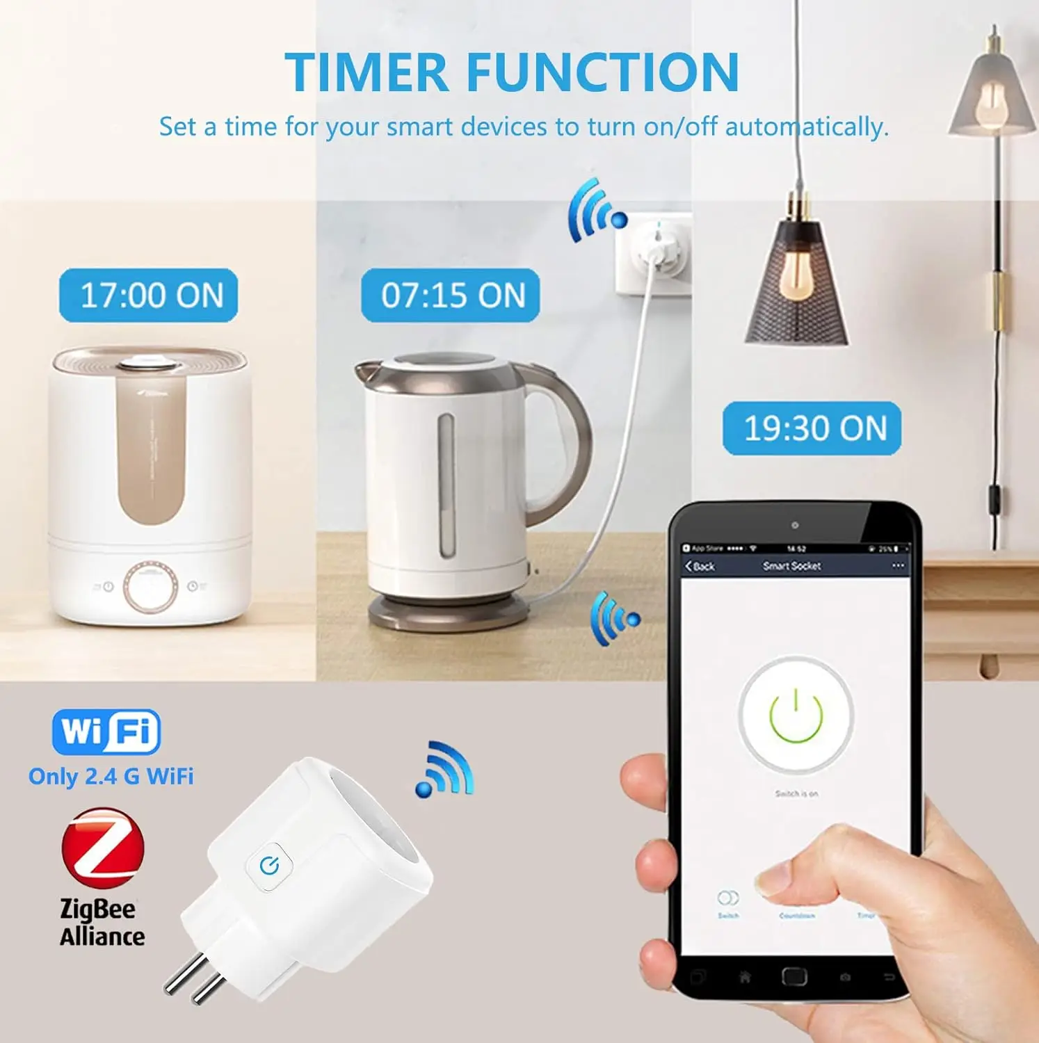 ZigBee EU Plug 16A/20A Smart P - Smart Home Europe ulasan dan harga
