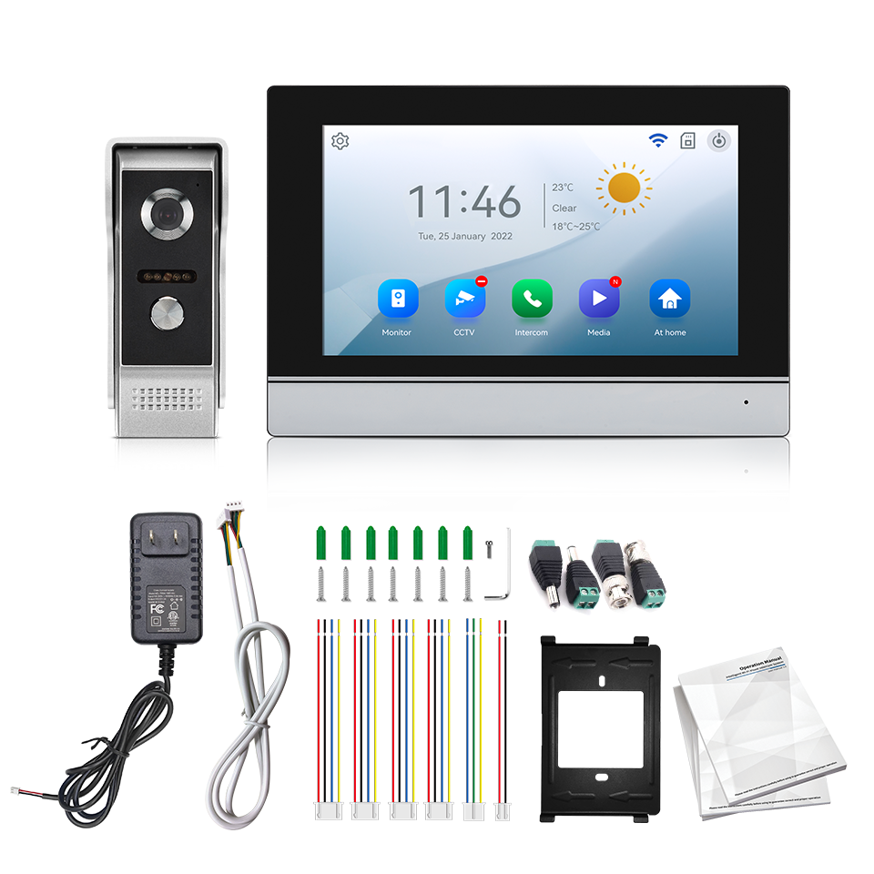 7Inch IPS Screen 2MP  Tuya Rem - Wifi Doorbell Camera ulasan dan harga