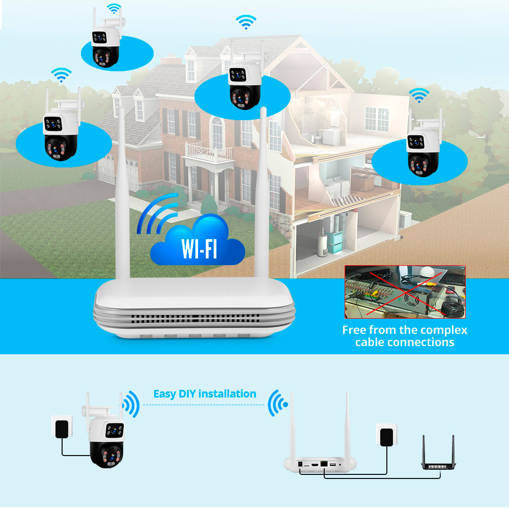 KERUI 2K 4MP Outdoor Full HD S - Smart Home Outdoor Camera ulasan dan harga