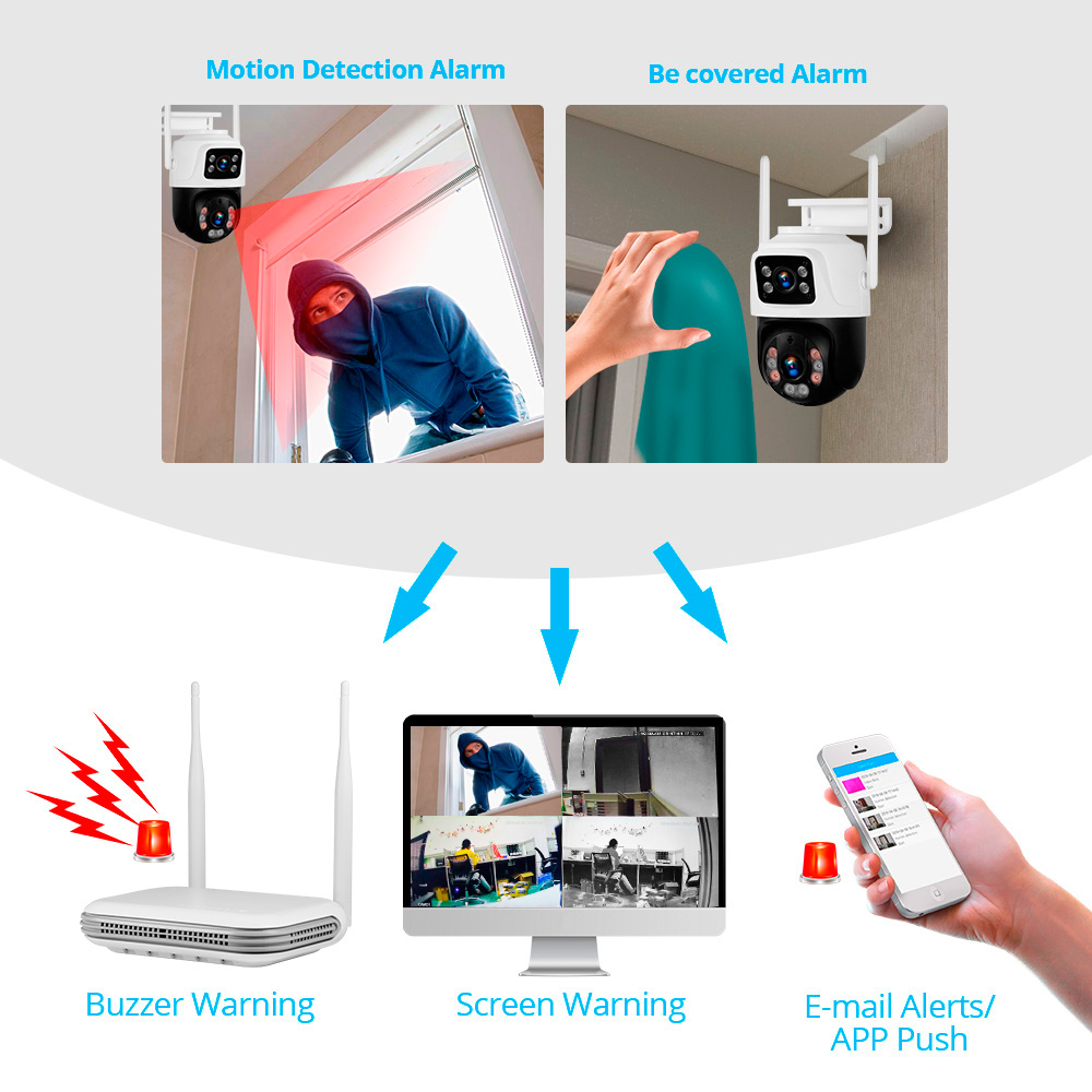 KERUI 2K 4MP Outdoor Full HD S - Smart Home Outdoor Camera ulasan dan harga